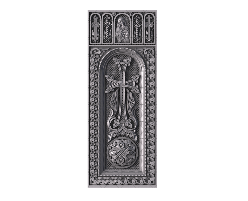 Monument with cross, 3d models (stl)