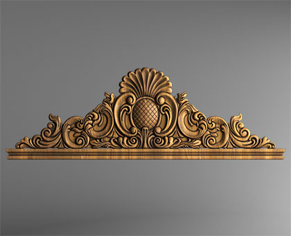 Carved platband (capital) for the door, 3d models (stl)