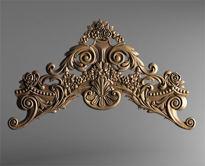 Carved platband (capital) for the door, 3d models (stl)