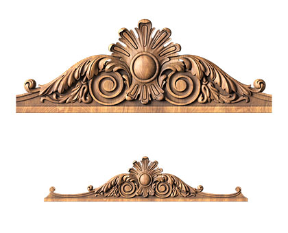 Capital (crowns) for door, 3d models (stl)