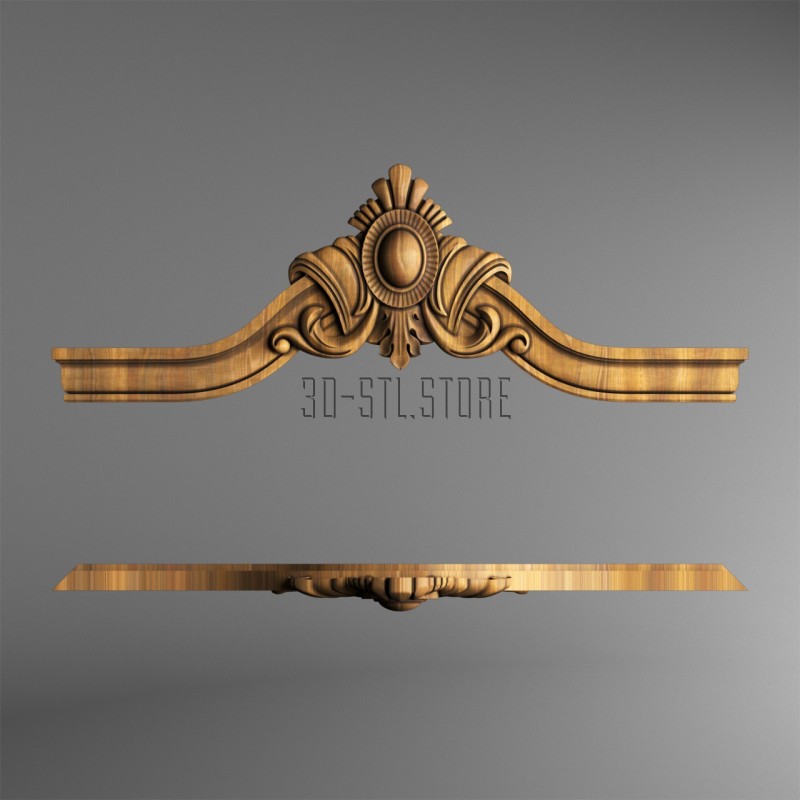 Carved platband (capital) for the door, 3d models (stl)