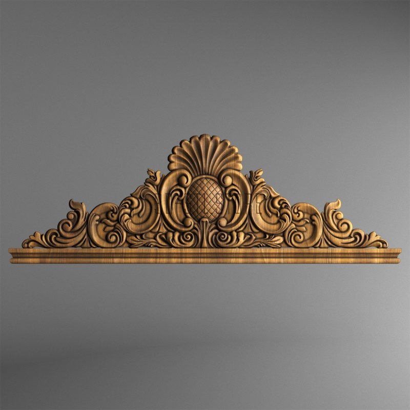 Carved platband (capital) for the door, 3d models (stl)