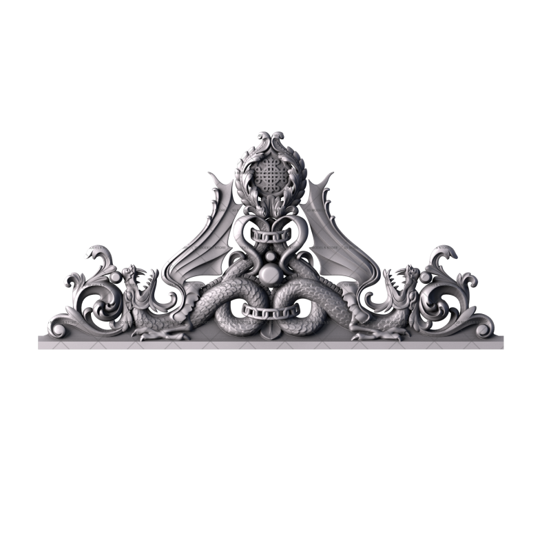 Capital (crown) for door, 3d models (stl)