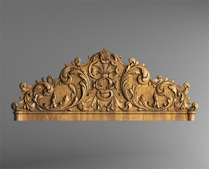 Carved headboarde, 3d models (stl)