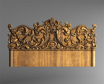 Carved headboarde, 3d models (stl)