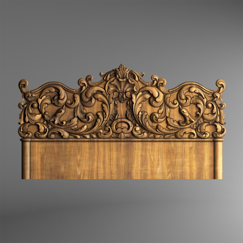 Carved headboarde, 3d models (stl)