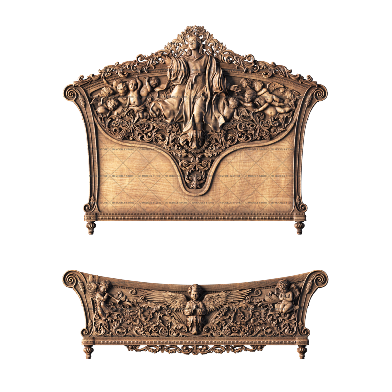 Headboard, 3d models (stl)