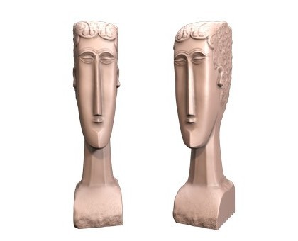 Woman head, 3d models (stl)