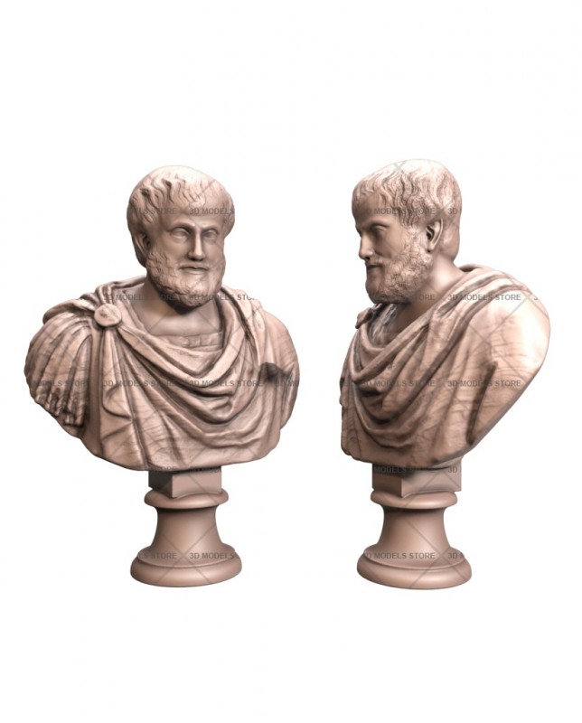 Bust of Aristotle, 3d models (stl)