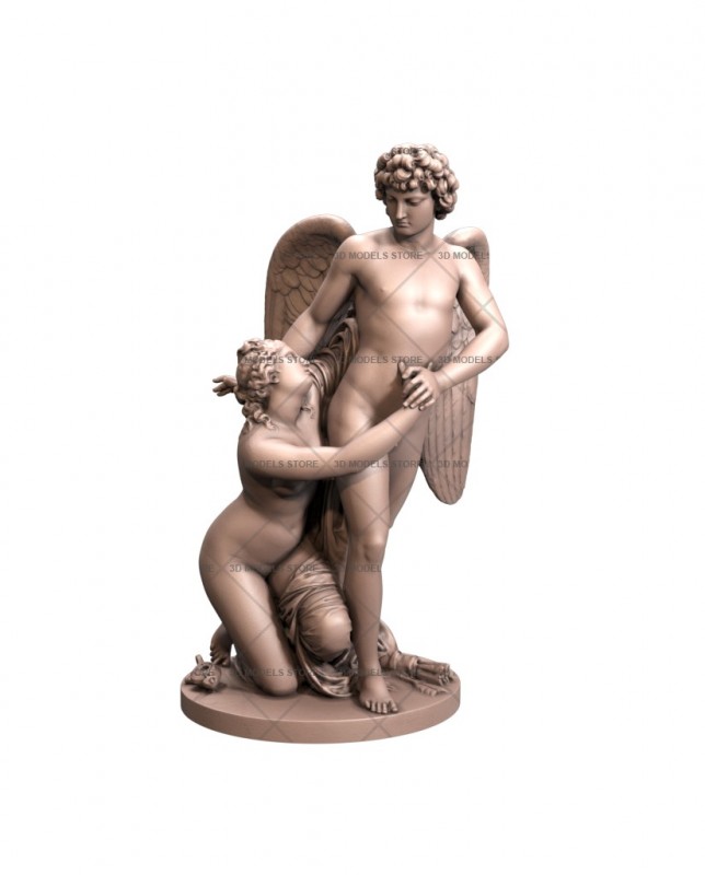 Amor and Psyche, 3d models (stl)