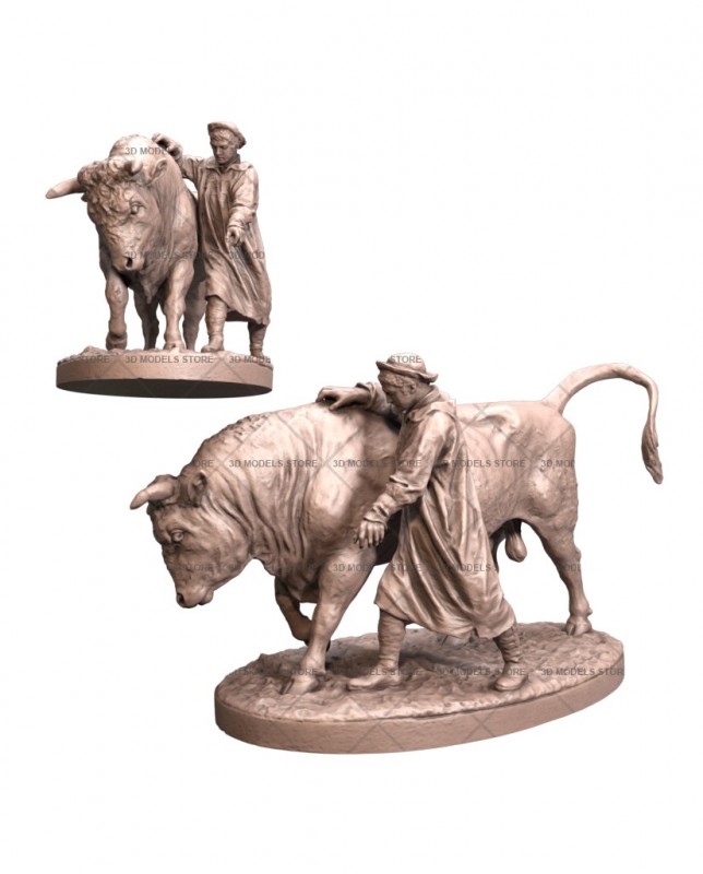 Bull, 3d models (stl)