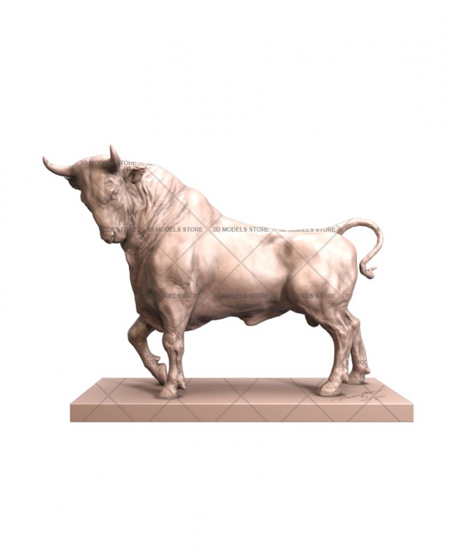 Bull, 3d models (stl)