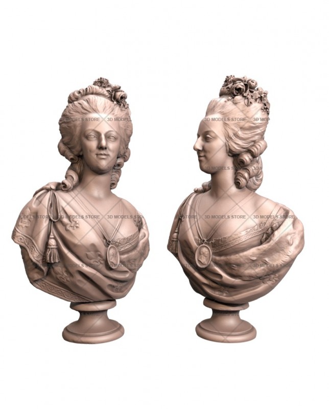 Marie Antoinette, 3d models (stl)