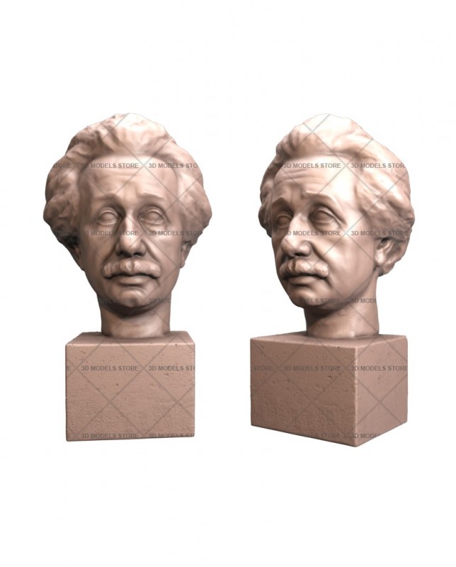 Albert Einstein, 3d models (stl)