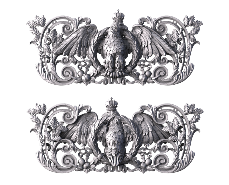 Fence with an eagle in a crown, 3d models (stl)