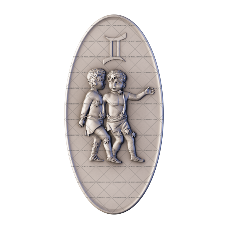 Zodiac signs Gemini, 3d models (stl)