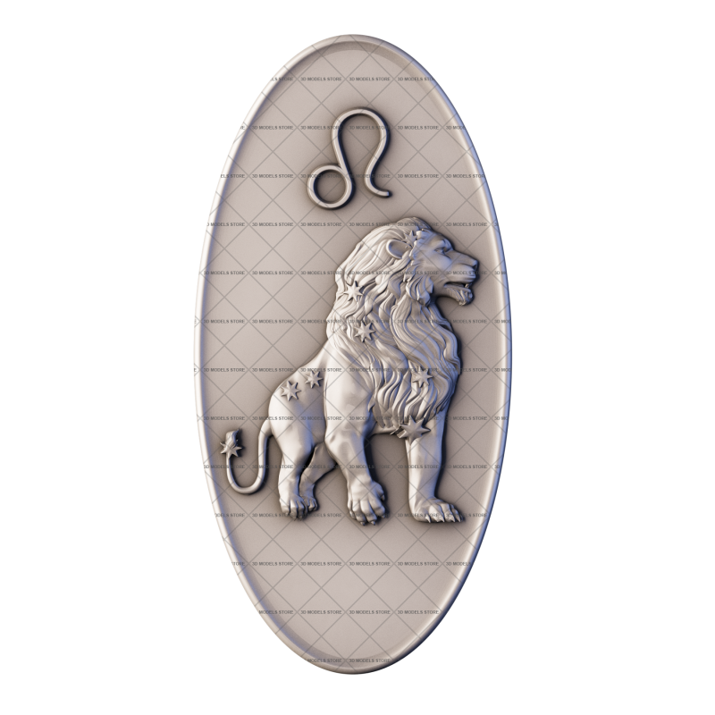 Zodiac sign - Leo, 3d models (stl)