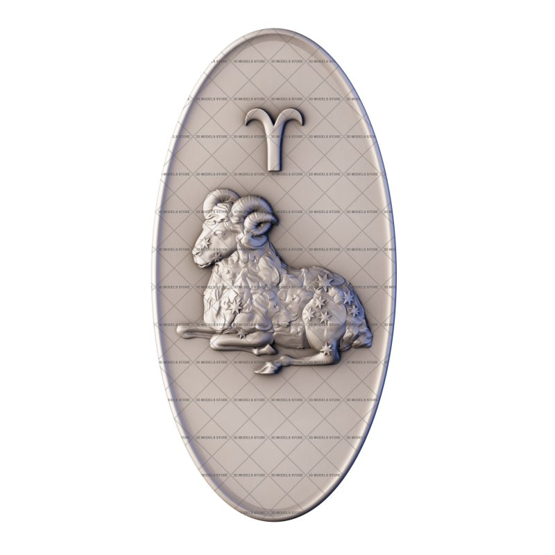 Zodiac signs- Aries, 3d models (stl)