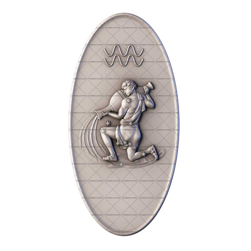 Aquarius zodiac sign, 3d models (stl)