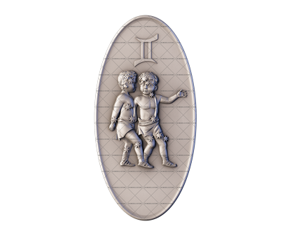 Zodiac signs Gemini, 3d models (stl)