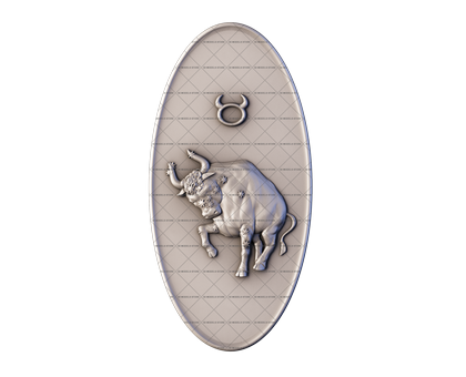 Taurus zodiac sign, 3d models (stl)