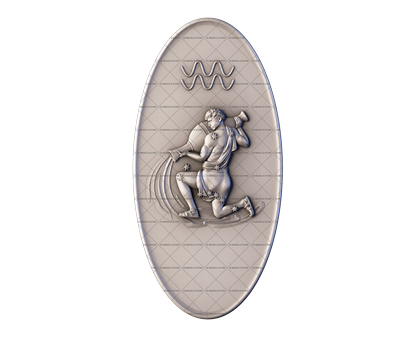 Aquarius zodiac sign, 3d models (stl)