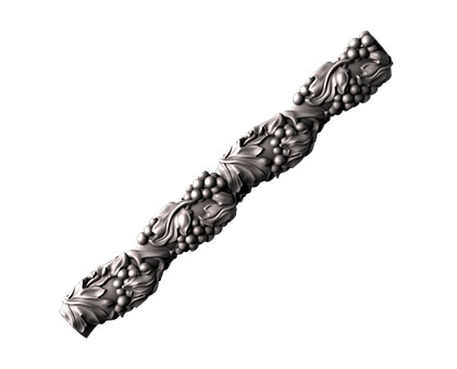 Pillar with grape pattern, 3d models (stl)