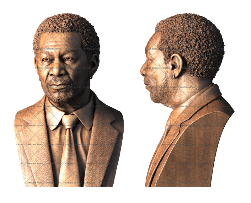 Morgan Freeman, 3d models (stl)