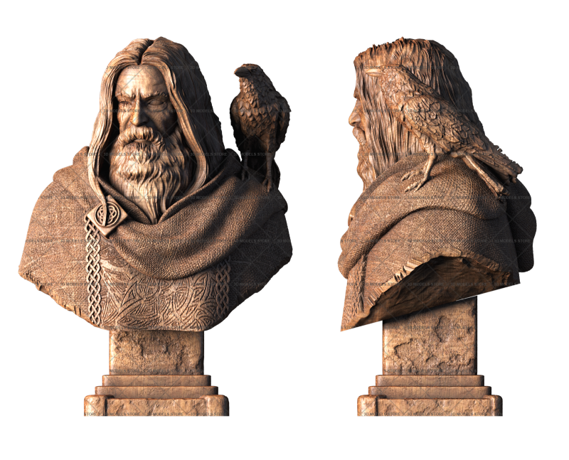 Scandinavian deity Odin, 3d models (stl)