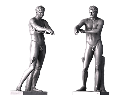Figure of Apoxyomenos, 3d models (stl)