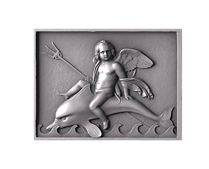 Cupid on the Waves, 3d models (stl)