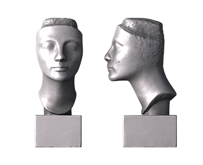 Unfinished Nefertiti, 3d models (stl)