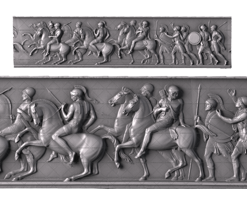 Triumphal Entry of Alexander the Great into Babylon (part 9/10), 3d models (stl)