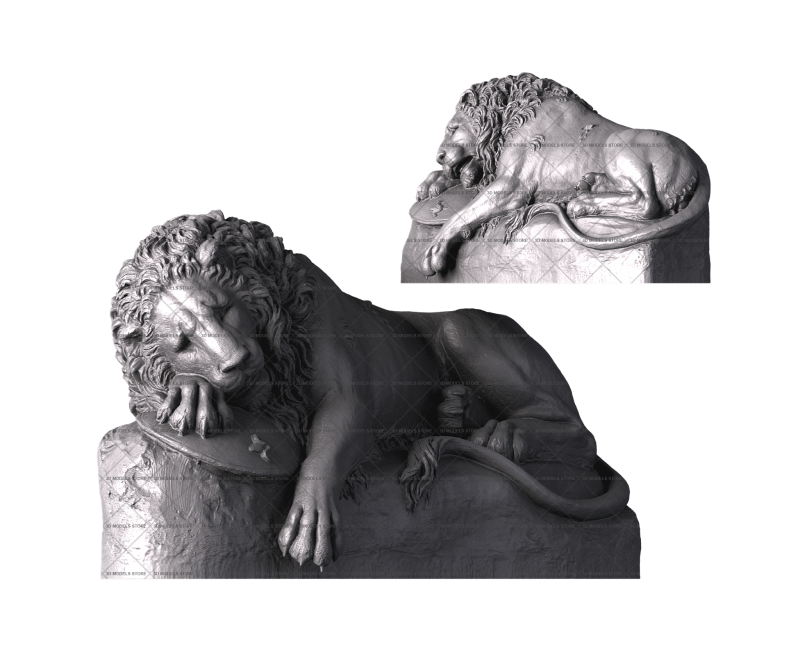 Lion of Lucerne, 3d models (stl)