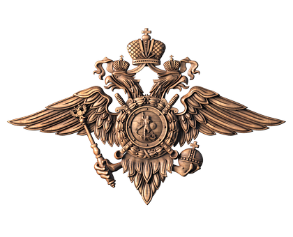 Coat of arms of the Russia Ministry of Internal Affairs, 3d models (stl)