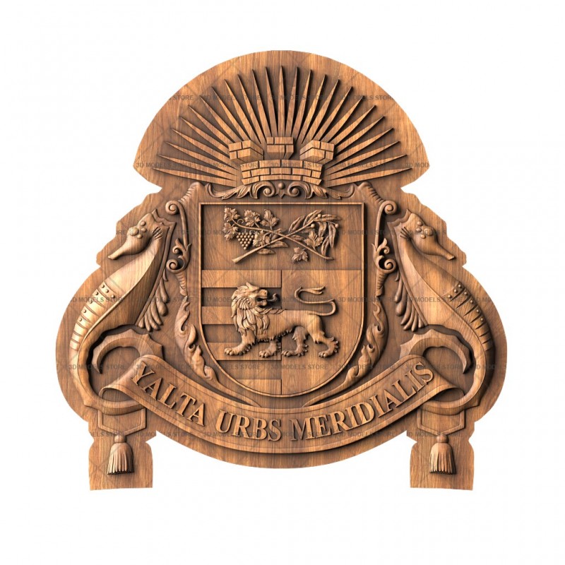 The coat of arms of the city of Yalta, 3D, 3d models (stl)