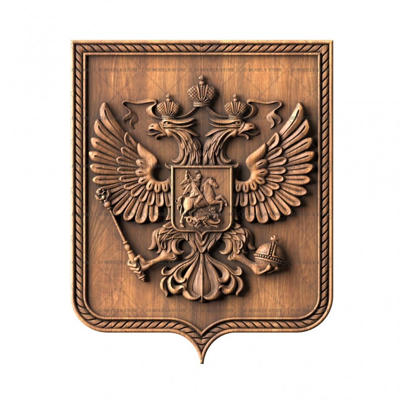 The emblem of the Russia, 3D (stl) model for CNC, 3d models (stl)