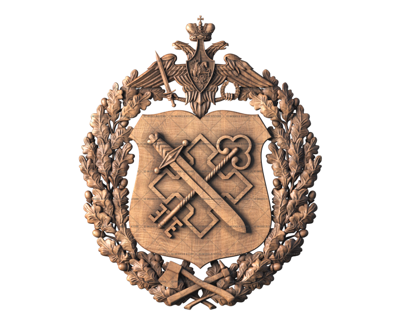 Coat of arms of State examination Russian Ministry of Defense, 3d models (stl)