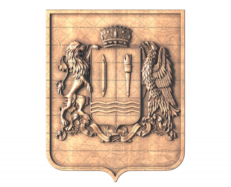 Coat of arms of Ivanovo region, 3d models (stl)