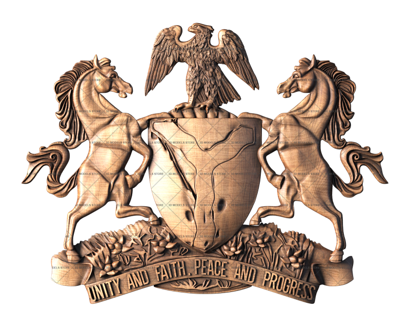 Coat of Arms of Nigeria, 3d models (stl)