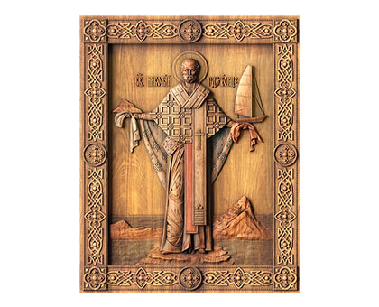 Icon Nicholas the Wonderworker, 3d models (stl)