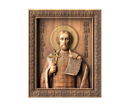 Icon of Alexander Nevsky, 3d models (stl)