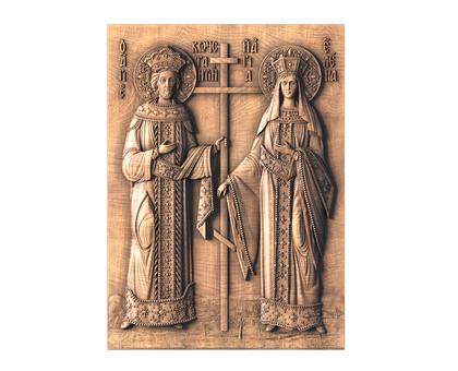 Holy Equal-to-the-Apostles Emperors Constantine and Helena, 3d models (stl)