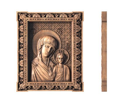 Kazan Icon of the Mother of God, 3d models (stl)