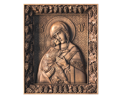 Vladimir Icon of the Mother of God, 3d models (stl)