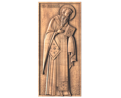 Icon of St. Basil the Great, Full body, 3d models (stl)