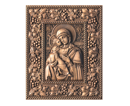 Vladimir Icon of the Mother of God, 3d models (stl)