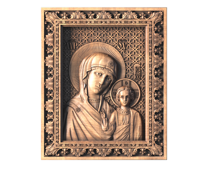 Kazan Icon of the Mother of God, 3d models (stl)