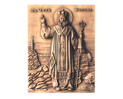 Icon Saint Elder Nicodim the Wonderworker, 3d models (stl)