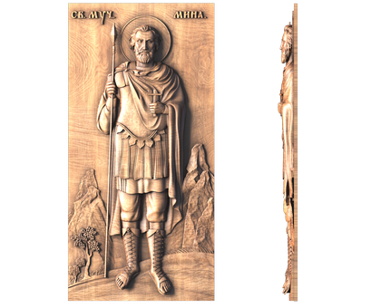 Icon Holy Great Martyr Mina, 3d models (stl)